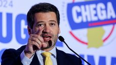 Deputado português André Ventura, líder do partido de direita denominado Chega. - Imagem: Reprodução | Nuno Veiga / Lusa