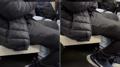 Homem é flagrado se masturbando em metrô de SP - Imagem: Reprodução