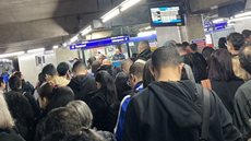 Linha 1-Azul do Metrô nesta sexta-feira - Imagem: Reprodução / X /  @_breninn