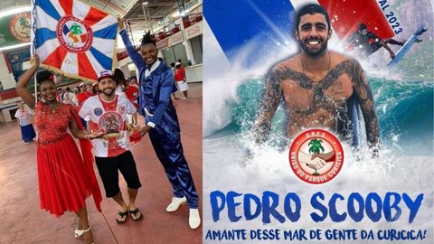Pedro Scooby será homenageado por escola de samba carioca. - Imagem: Divulgação