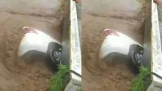 PERIGO: Chuva forte provoca morte de motorista - Imagem: Reprodução/Corpo de Bombeiros