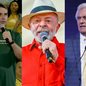 Pesquisa Real Time Big Data indica cenários de segundo turno com empate técnico entre Lula, Flávio Bolsonaro e Ronaldo Caiado na disputa pela Presidência. - Imagem: Reprodução/ Redes sociais Ricardo Stuckert / PR Luis Nova/Metrópoles @LuisGustavoNova