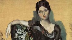 Retrato de Olga em uma poltrona, 1917–1918 | O pintor, após a fragmentação, reencontra a beleza possível - Imagem: Reprodução