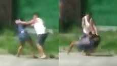 Vídeo flagra PM espancando mulher no meio da rua; assista - Imagem: reprodução UOL
