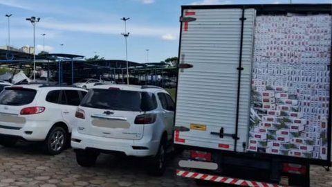 PM apreende carga de cigarros contrabandeados do Paraguai - imagem: Divulgação / Polícia Militar