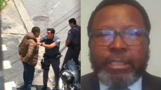 Vídeo flagra PM dando cotovelada no rosto de motoboy durante abordagem em Osasco - Imagem: reprodução redes sociais