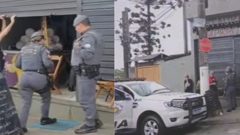 PM isola área do restaurante após execução - Imagem: Reprodução
