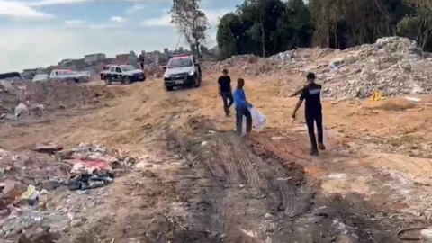 A Polícia Civil montou duas operações para desbancar empresas de caçambas responsáveis pelo transporte e descarte de lixo orgânico - Imagem: Divulgação | Polícia Civil de São Paulo