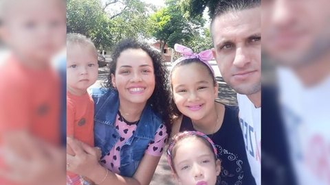 Fabiano tinha dois filhos com Kassiele, além de uma enteada - Imagem: Reprodução/Facebook