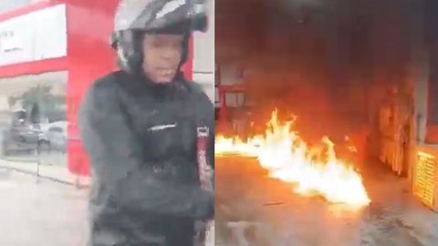 A veracidade da denúncia sobre gasolina adulterada será apurada, assim como as circunstâncias do incêndio no posto de combustíveis - Imagem: Reprodução