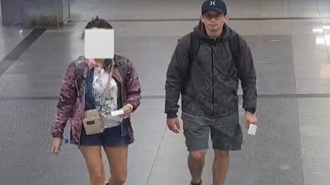 Imagens mostram o argentino deixando Morro de São Paulo e embarcando para Buenos Aires após o incidente - Imagem: Reprodução/Policia civil