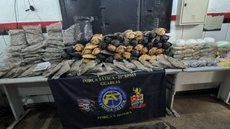 Polícia apreende mais de 100 quilos de maconha no Guarujá - Imagem: Reprodução / PMESP