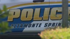 Viatura da polícia de Altamonte Springs é vista na região do crime - Imagem: Reprodução | Grupo Bom Dia
