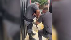 Bebê de 16 dias é salva por policiais militares após se engasgar em São José do Rio Preto. - Imagem: Divulgação.
