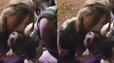 Vídeo de alunas interagindo com cabeça de porco gera indignação - Imagem: Reprodução / X