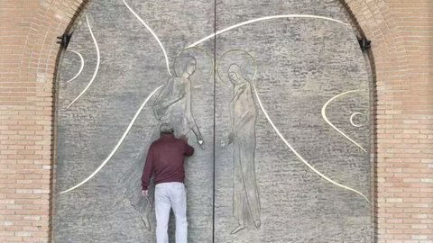 A estrutura, inaugurada em 2015, é um importante símbolo de fé e não faz parte do Jubileu da Esperança da Igreja Católica - Imagem: Reprodução/G1/Thiago Leon