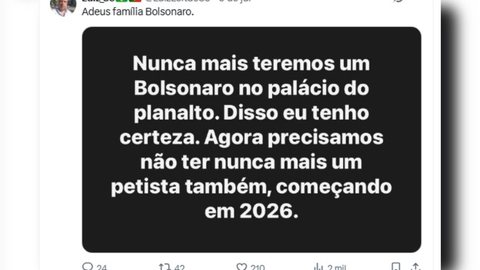 General da reserva Paulo Chagas voltou a criticar a família Bolsonaro nas redes sociais ao comentar o cenário político para as eleições presidenciais de 2026. - Imagem: Reprodução