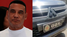 Placa falsa levou à prisão em flagrante na SP-342 - Imagem: Reprodução