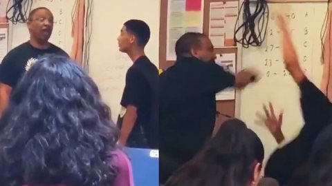 Professor dá socos em aluno de 14 após racismo - Imagem: reprodução Twitter @FightHaven