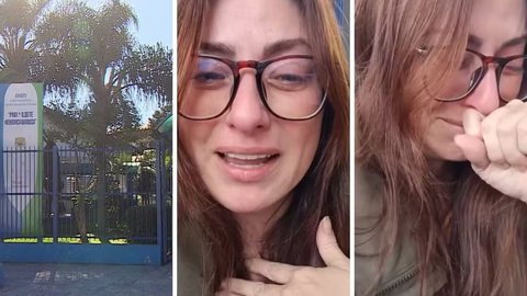 Professora denunciou lâmina de vidro em copo em escola de São José dos Campos - Imagem: Reprodução/TV Vanguarda/Arquivo pessoal