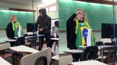 Professora é flagrada fazendo saudação nazista durante aula; assista - Imagem: reprodução Twitter