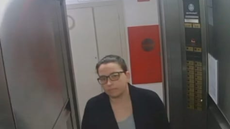 Última imagem de Fernanda Bonin foi registrada por câmera de elevador do prédio onde morava - Imagem: Reprodução