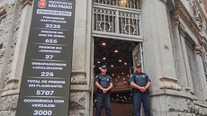 Painel do Prisômetro no centro de São Paulo: sistema  do Smart Sampa utiliza tecnologia de leitura automática de placas para apoiar o trabalho das equipes de segurança - Imagem: Renato Pinheiro | PrefSP
