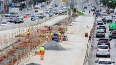 Trecho da Obra BRT Radial Leste: serão 10km de extensão - Imagem: Divulgação / SECOM-SP