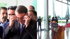 Depois de 48h de espera, o atual Presidente da República Jair Bolsonaro se manifestou durante uma coletiva de imprensa. - Imagem: reprodução I Youtube Jovem Pan