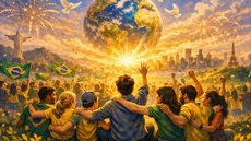 Que venha copa que fique a união - Imagem gerada por IA