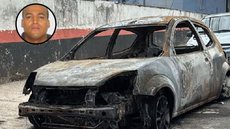 Veículo foi encontrado queimado em Itapecerica da Serra - Imagem: Reprodução / TV Globo / João Netto / Arquivo pessoal