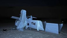 Imagens do acidente mostram avião destruído; identidade da segunda vítima ainda não foi revelada - Imagem: PMMA