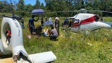 Nesta quarta-feira (14), um helicóptero da empresa Heli-Rio teve uma queda drástica. - Imagem: reprodução I G1