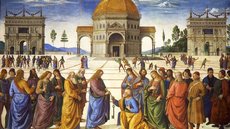"Entrega das Chaves a São Pedro" – Pietro Perugino (1481–1482) - Imagem: Reprodução