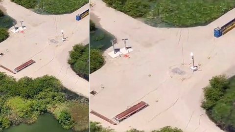 VÍDEO: imagens aéreas mostram rachaduras gigantes em Maceió - Imagem: reprodução YouTube