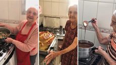 A centenária Elma, que começou a cozinhar aos sete anos, agora compartilha sua paixão pela culinária com o mundo digital. - Imagem: Reprodução | Redes Sociais