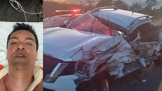 O cantor gospel Regis Danese está internado na UTI após sofrer um acidente de carro. - Imagem: reprodução I Instagram @rdaneseoficial e portal Estado de Minas