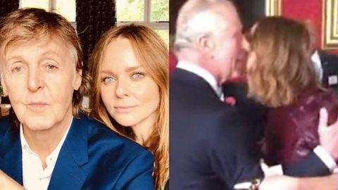 Rei Charles III quebra protocolo e deixa Stella McCartney sem graça com beijocas; veja vídeo - Imagem: reprodução Instagram / Canal The Independent