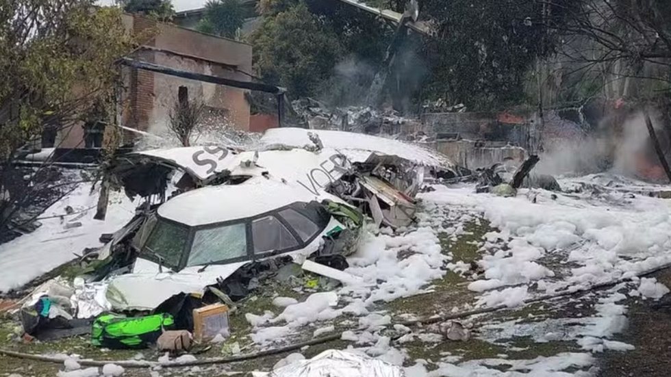 Acidente aéreo em Vinhedo - Imagem: SSP-SP