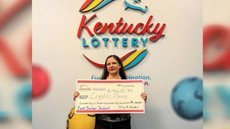 Crystal Dunn, mulher vencedora da loteria de Kentucky (EUA) - Imagem: Reprodução/Kentucky Lottery