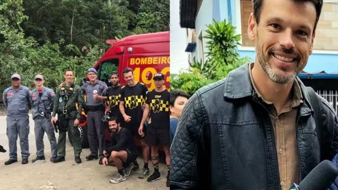 Repórter da Band é resgatado após se perder em trilha no litoral - Imagem: Divulgação/ Corpo de Bombeiros/ Redes Sociais