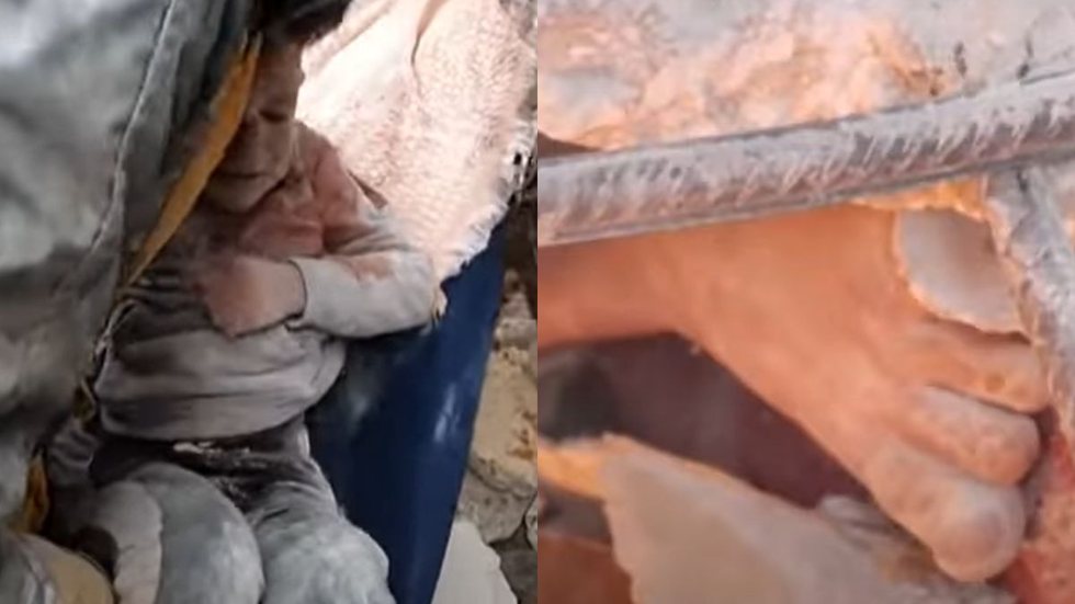 VÍDEO - veja o resgate emocionante de criança soterrada em sua própria casa após terremoto na Síria - Imagem: reprodução
