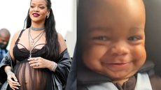 Rihanna encantou os fãs ao mostrar um vídeo com seu bebê, de 7 meses - Imagem: reprodução/Facebook e Instagram @badgalriri