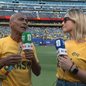 Fernanda Gentil e Romário minimizam polêmica após debate ao vivo sobre estreia do Brasil - Imagem: Reprodução/CazéTV