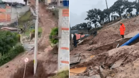 Reservatório da Sabesp liberou milhões de litros de água após rompimento - Imagem: Reprodução | Redes Sociais