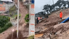 Reservatório da Sabesp liberou milhões de litros de água após rompimento - Imagem: Reprodução | Redes Sociais