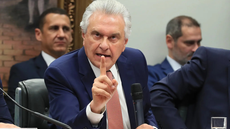 O governador Ronaldo Caiado durante pronunciamento onde defendeu a coesão da centro-direita brasileira e a manutenção do foco eleitoral para o pleito - Imagem: Reprodução