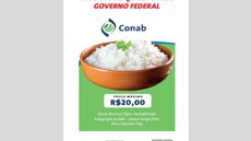 Novo rótulo do arroz importado pelo governo é divulgada - Imagem: Reprodução / G1