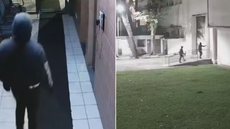 Imagens de câmeras de segurança mostram a entrada dos suspeitos e a fuga em uma van, enquanto a polícia investiga o caso - Imagem: Reprodução/G1