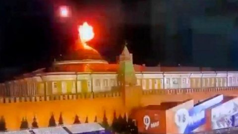 VÍDEO - Rússia acusa Ucrânia de tentar matar Putin com drones - Imagem: reprodução BBC News